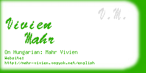 vivien mahr business card